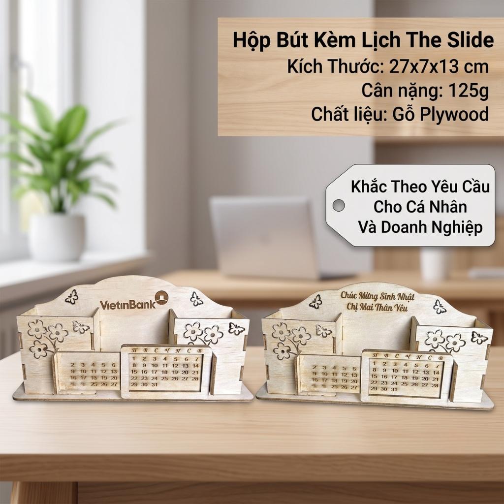 Hộp Bút Kèm Lịch The Slide - Khắc Theo Yêu Cầu Cho Cá Nhân & Doanh Nghiệp Làm Quà Tặng
