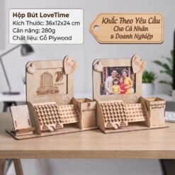 Hộp Bút LoveTime - Khắc Theo Yêu Cầu Cho Cá Nhân & Doanh Nghiệp Làm Quà Tặng